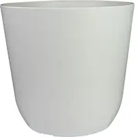 TS Collection bloempot palermo kunststof 17x15cm wit - afbeelding 1