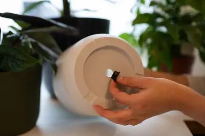 TS Collection bloempot palermo kunststof 17x15cm wit - afbeelding 3