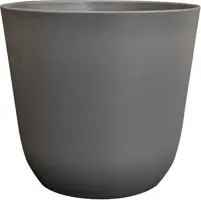 TS Collection bloempot palermo kunststof 23x22cm grijs - afbeelding 1