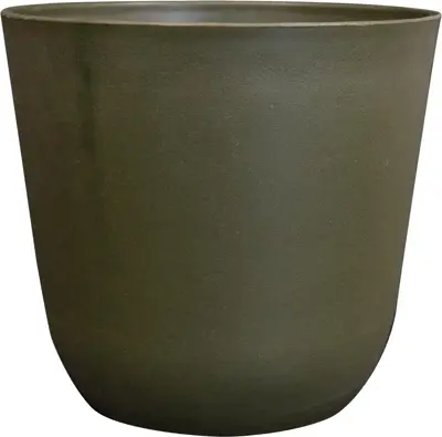 TS Collection bloempot palermo kunststof 23x22cm groen - afbeelding 1