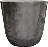 TS Collection bloempot palermo kunststof 30x28cm marble grey - afbeelding 1