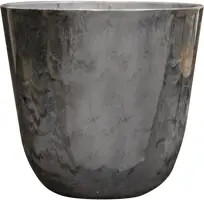TS Collection bloempot palermo kunststof 35x32cm marble grey kopen?