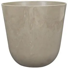 TS Collection bloempot palermo kunststof, steen 17x15cm clay - afbeelding 1