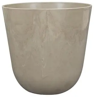 TS Collection bloempot palermo kunststof, steen 19x17cm clay - afbeelding 1
