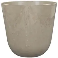 TS Collection bloempot palermo kunststof, steen 21x19cm clay - afbeelding 1