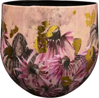 TS Collection bloempot polly metaal 28x25cm pink