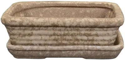 TS Collection bloempot riki keramiek 12x6cm sand