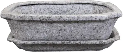 TS Collection bloempot riki keramiek 23x9cm stone