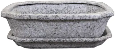 TS Collection bloempot riki keramiek 27x11cm stone