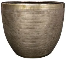 TS Collection bloempot rowen metaal 21x16cm new green - afbeelding 1