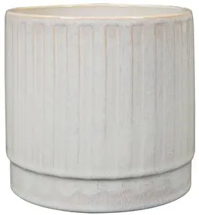 TS Collection bloempot sarien keramiek 12x11cm off white