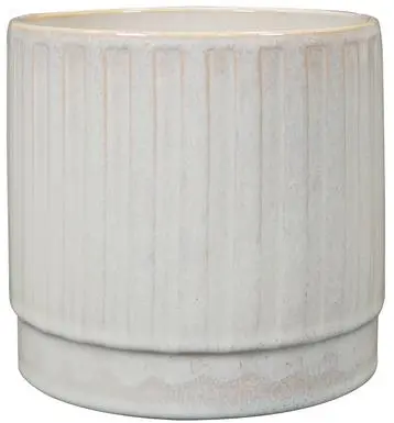 TS Collection bloempot sarien keramiek 16x15cm off white