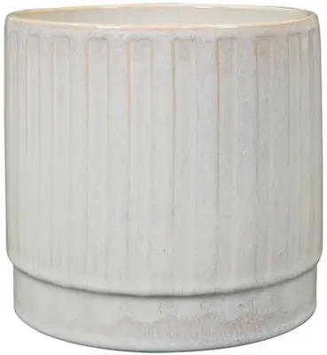 TS Collection bloempot sarien keramiek 18x17cm off white