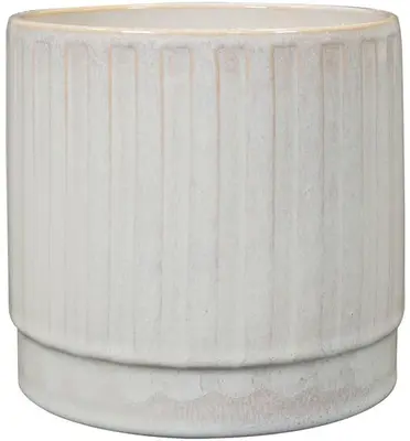 TS Collection bloempot sarien keramiek 23x22cm off white