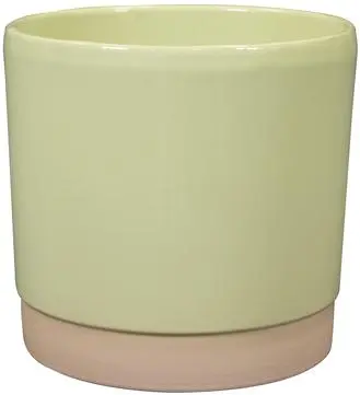 TS Collection bloempot saske keramiek 13x13cm pastelgroen