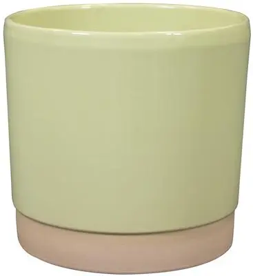 TS Collection bloempot saske keramiek 18x17cm pastelgroen