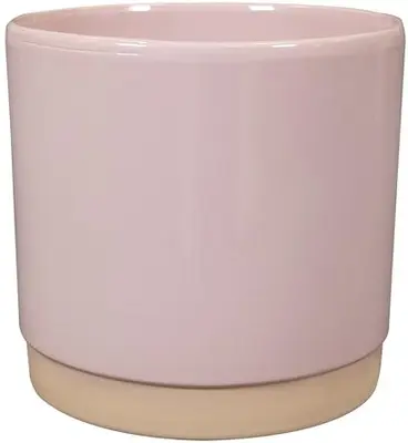 TS Collection bloempot saske keramiek 18x17cm pastelroze