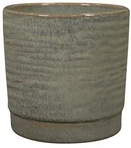 TS Collection bloempot siska keramiek 10x10cm sage
