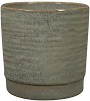 TS Collection bloempot siska keramiek 16x15cm sage - afbeelding 1