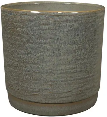 TS Collection bloempot siska keramiek 21x19cm sage - afbeelding 1