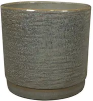 TS Collection bloempot siska keramiek 21x19cm sage - afbeelding 1