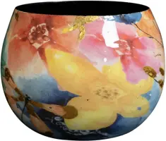 TS Collection bloempot sparkle metaal 7x6cm spring