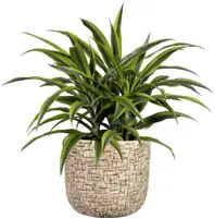 TS Collection bloempot  steen 18x15cm shiny sand - afbeelding 2