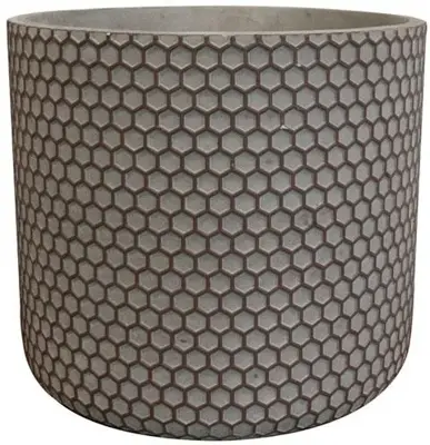 TS Collection bloempot  steen 9x8cm shiny black