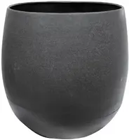 TS Collection Bloempot Stijn 22x21 cm Matzwart - afbeelding 1