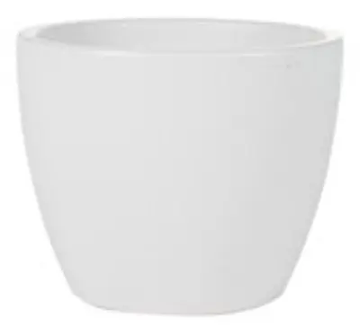 TS Collection bloempot sven keramiek 13x11cm wit - afbeelding 1