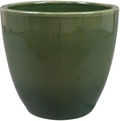 TS Collection bloempot sven keramiek 20x19cm sage - afbeelding 1