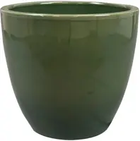 TS Collection bloempot sven keramiek 20x19cm sage - afbeelding 1
