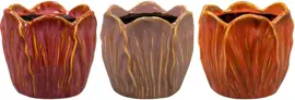 TS Collection bloempot tulp keramiek 15x14cm multi kopen?