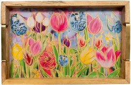 TS Collection dienblad kunststof, hout, metaal dutch beauty 34x23x4cm spring kopen?