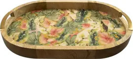 TS Collection dienblad metaal mystery 40x26x4cm monstera