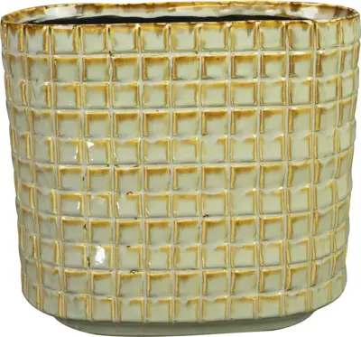 TS Collection Planter Bloempot Stian Soft Jade L26 x B13 x H24 cm