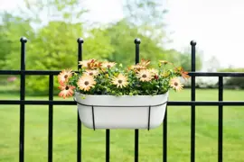 TS Collection Planter Palmero 35x16x15 cm Wit - afbeelding 4