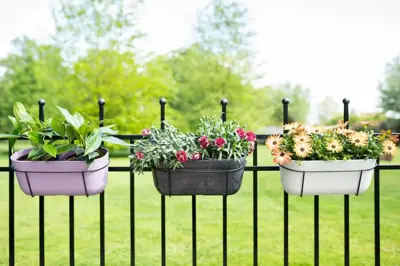 TS Collection Planter Palmero 35x16x15 cm Wit - afbeelding 5