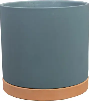 TS Collection Pot+schotel Birte 13x13cm blauw