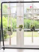 TS Collection Pothanger macrame ivoor 125cm - afbeelding 3