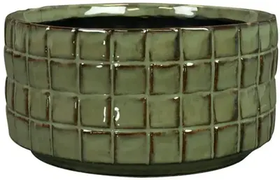 TS Collection schaal keramiek stian 20x10cm mosgroen - afbeelding 1