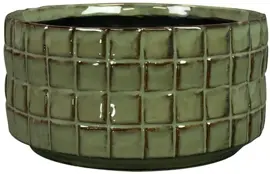 TS Collection schaal keramiek stian 20x10cm mosgroen - afbeelding 1