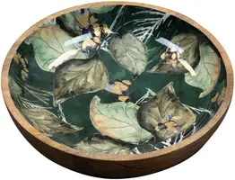 TS Collection schaal metaal bee 31x7cm groen