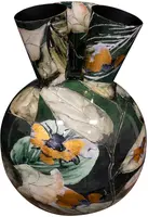 TS Collection vaas metaal bee 24x37cm groen