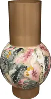 TS Collection vaas metaal mystery 10x30cm monstera