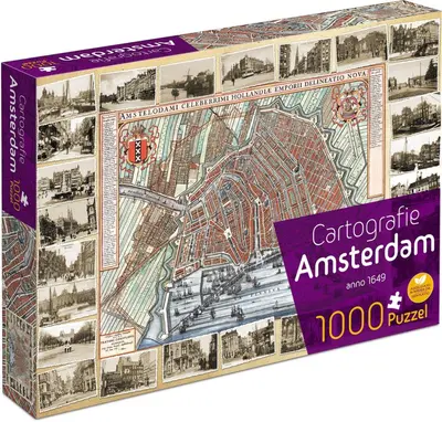 Tucker's Fun Factory puzzel cartografie amsterdam 1649 1000st