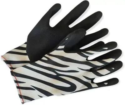 Tuinhandschoen Smiling Zebra white maat 7