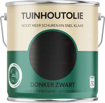 Tuinhoutolie – Donker Zwart – 2500 ml