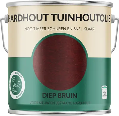 Tuinhoutolie Hardhout – Diepbruin – 2500 ml