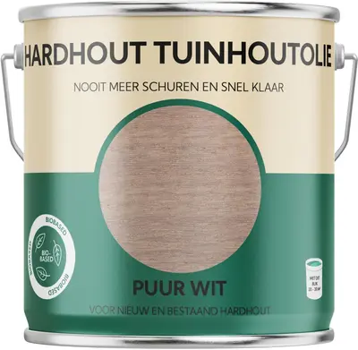 Tuinhoutolie Hardhout – Puur Wit – 2500 ml